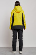 Купить Горнолыжный костюм женский зимний желтого цвета 03327J, фото 4
