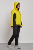 Купить Горнолыжный костюм женский зимний желтого цвета 03327J, фото 7