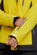 Купить Горнолыжный костюм женский зимний желтого цвета 03327J, фото 9