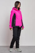 Купить Горнолыжный костюм женский зимний розового цвета 03327R, фото 6