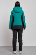 Купить Горнолыжный костюм женский зимний темно-зеленого цвета 03327TZ, фото 4
