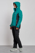 Купить Горнолыжный костюм женский зимний темно-зеленого цвета 03327TZ, фото 6