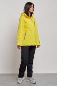 Купить Горнолыжный костюм женский зимний желтого цвета 03331J, фото 3