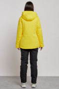 Купить Горнолыжный костюм женский зимний желтого цвета 03331J, фото 4