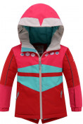 Купить Куртка горнолыжная для девочки УЦЕНКА красного цвета 0334Kr