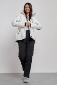 Купить Горнолыжный костюм женский зимний белого цвета 03350Bl, фото 13