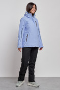 Купить Горнолыжный костюм женский зимний фиолетового цвета 03350F, фото 6