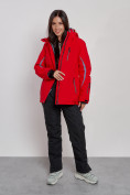 Купить Горнолыжный костюм женский зимний красного цвета 03350Kr, фото 11