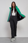 Купить Горнолыжный костюм женский зимний зеленого цвета 03350Z, фото 13