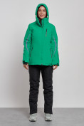 Купить Горнолыжный костюм женский зимний зеленого цвета 03350Z, фото 5