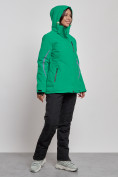 Купить Горнолыжный костюм женский зимний зеленого цвета 03350Z, фото 7