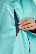 Купить Горнолыжный костюм женский большого размера зимний бирюзового цвета 03507Br, фото 9