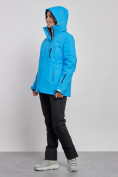 Купить Горнолыжный костюм женский большого размера зимний синего цвета 03507S, фото 2