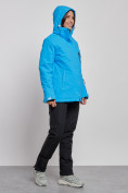 Купить Горнолыжный костюм женский большого размера зимний синего цвета 03507S, фото 3