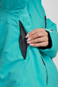 Купить Горнолыжный костюм женский большого размера зимний зеленого цвета 03507Z, фото 9