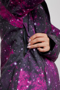 Купить Горнолыжный костюм женский большого размера зимний бордового цвета 03517Bo, фото 7