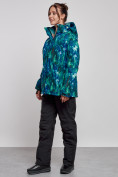 Купить Горнолыжный костюм женский большого размера зимний синего цвета 03517S, фото 2
