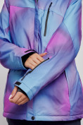 Купить Горнолыжный костюм женский большого размера зимний фиолетового цвета 03936F, фото 10