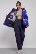 Купить Горнолыжный костюм женский большого размера зимний синего цвета 03936S, фото 8