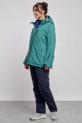 Купить Горнолыжный костюм женский большого размера зимний зеленого цвета 03936Z, фото 2