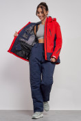 Купить Горнолыжный костюм женский большого размера зимний красного цвета 03960Kr, фото 10