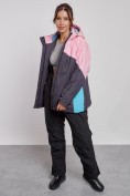 Купить Горнолыжный костюм женский большого размера зимний розового цвета 03963R, фото 10