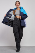 Купить Горнолыжный костюм женский большого размера зимний синего цвета 03963S, фото 11