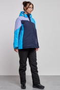 Купить Горнолыжный костюм женский большого размера зимний синего цвета 03963S, фото 3