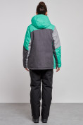 Купить Горнолыжный костюм женский большого размера зимний зеленого цвета 03963Z, фото 4