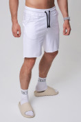 Купить Летние шорты трикотажные мужские белого цвета 050620Bl, фото 10