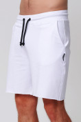 Купить Летние шорты трикотажные мужские белого цвета 050620Bl, фото 12