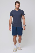 Купить Летние шорты трикотажные мужские темно-синего цвета 050620TS, фото 3