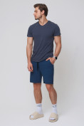Купить Летние шорты трикотажные мужские темно-синего цвета 050620TS, фото 4