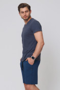 Купить Летние шорты трикотажные мужские темно-синего цвета 050620TS, фото 5