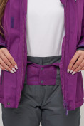 Купить Горнолыжный костюм женский темно-фиолетового цвета 051895TF, фото 13