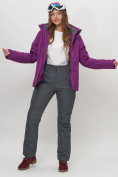 Купить Горнолыжный костюм женский темно-фиолетового цвета 051895TF, фото 5