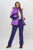 Купить Горнолыжный костюм женский фиолетового цвета 051901F, фото 10