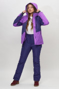 Купить Горнолыжный костюм женский фиолетового цвета 051901F, фото 12