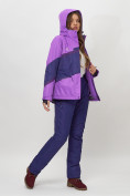Купить Горнолыжный костюм женский фиолетового цвета 051901F, фото 13