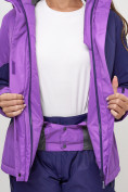 Купить Горнолыжный костюм женский фиолетового цвета 051901F, фото 16