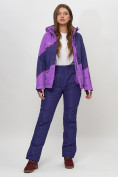 Купить Горнолыжный костюм женский фиолетового цвета 051901F, фото 9