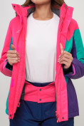 Купить Горнолыжный костюм женский розового цвета 051913R, фото 11
