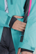 Купить Горнолыжная куртка женская бирюзового цвета 052001Br, фото 13