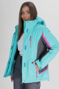 Купить Горнолыжная куртка женская бирюзового цвета 052001Br, фото 16