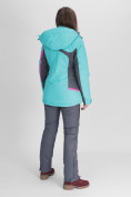 Купить Горнолыжная куртка женская бирюзового цвета 052001Br, фото 6
