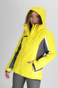 Купить Горнолыжная куртка женская желтого цвета 052001J, фото 10