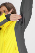 Купить Горнолыжная куртка женская желтого цвета 052001J, фото 11