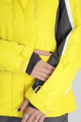 Купить Горнолыжная куртка женская желтого цвета 052001J, фото 12