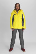 Купить Горнолыжная куртка женская желтого цвета 052001J, фото 2