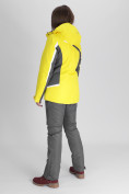 Купить Горнолыжная куртка женская желтого цвета 052001J, фото 4